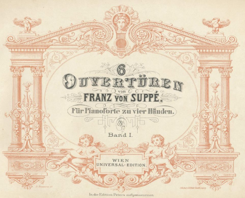 Suppé - 6 Beliebte Ouverturen - Scores and Parts Piano 4 hands - Score
