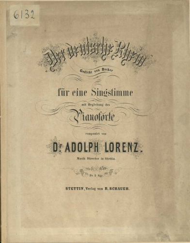 Lorenz - Der deutsche Rhein - Score