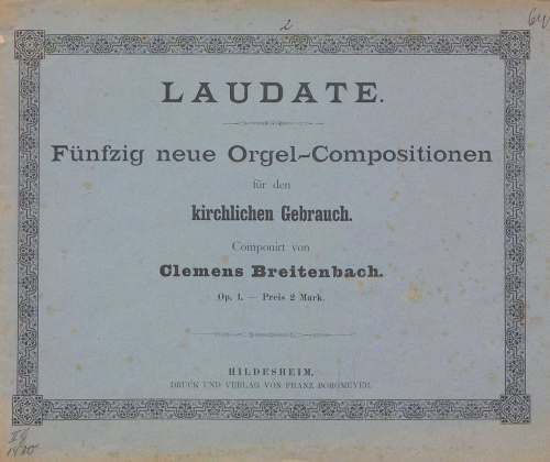 Breitenbach - Laudate, - Score