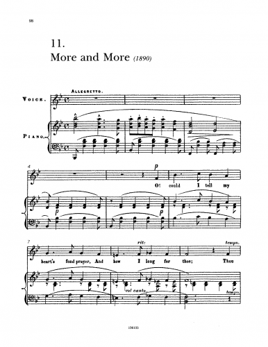 Tosti - More and More - Score