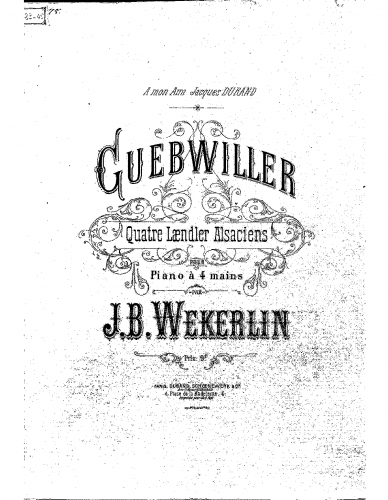 Weckerlin - Guebwiller - Score