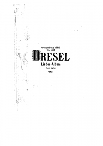 Dresel - 20 Lieder und Gesänge - Score