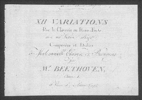 Beethoven - 12 Variations on 'Se vuol ballare' for Violin and Piano WoO 40 - Piano Part