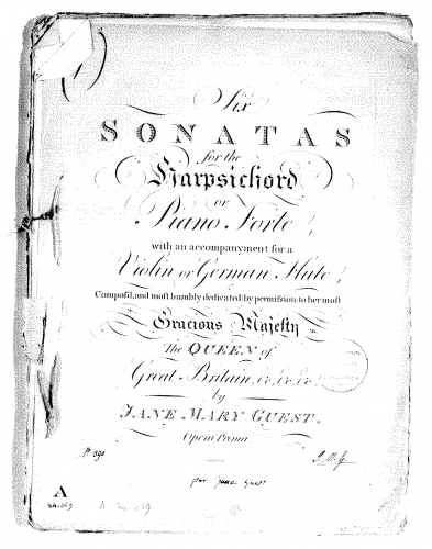 Guest - 6 Sonatas, Op. 1 - Score