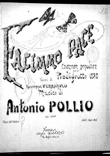 Pollio - Facimmo pace - complete score