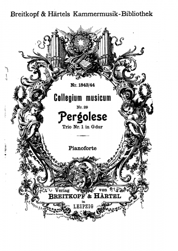 Pergolesi - Trio Sonata in G major - Scores and Parts