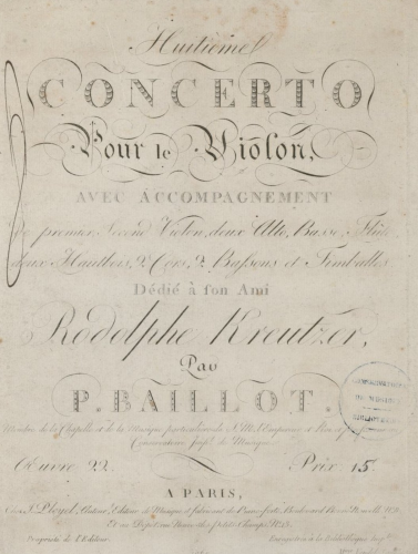 Baillot - Violin Concerto No. 8, Op. 22