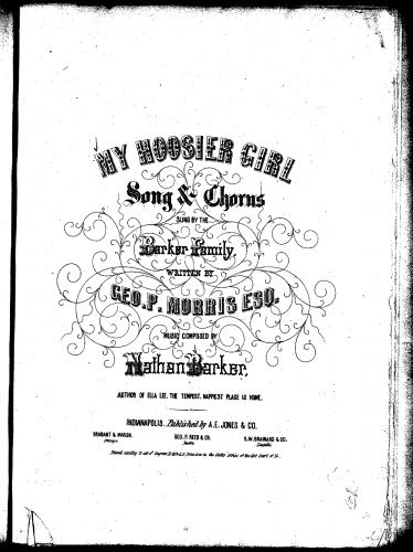 Barker - My Hoosier Girl - Score