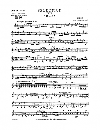 Bizet - Carmen - Selections For Wind Band (Rollinson)