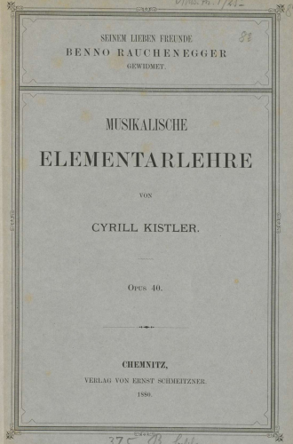 Kistler - Musikalische Elementarlehre - Complete  text