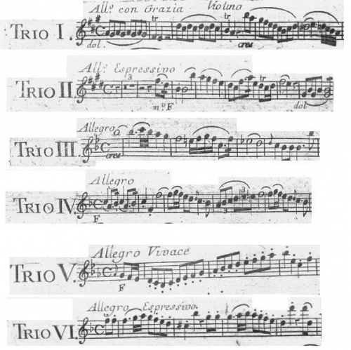 Cambini - Six Trios concertants pour violon alto et Violoncelle, composés par G.Cambini