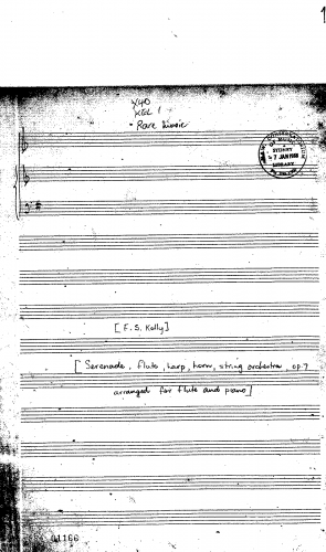 Kelly - Serenade - For Flute and Piano - Score
