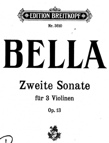Bella - Sonate No. 2  für 3 Violinen