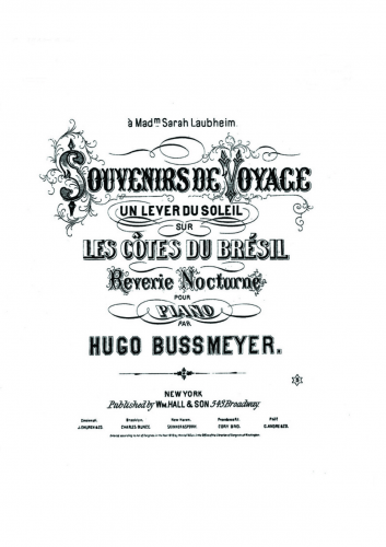 Bussmeyer - Souvenirs de Voyage, Op. 18 - Score