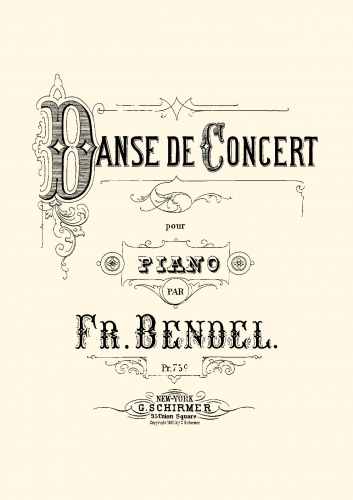 Bendel - Danse de Concert - Score