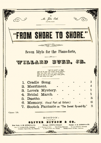 Burr - From Shore to Shore, Op. 19 - Score