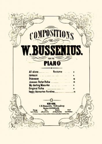 Bussenius - All Alone, Op. 7 - Score