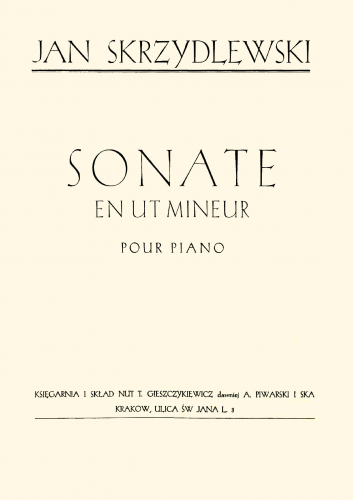 Skrzydlewski - Piano Sonata in C minor - Score