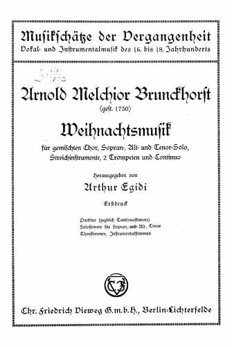 Brunckhorst - Weihnachtsmusik - Score