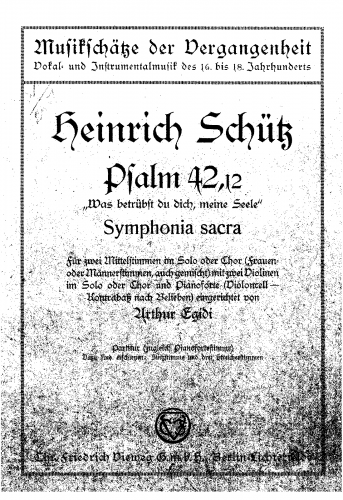 Schütz - Was betrubst du dich - score (realized continuo)