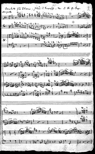Bach - Quartet in G major, H.539 - Score