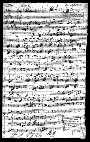 Krause - Trio Sonata in D minor - Score