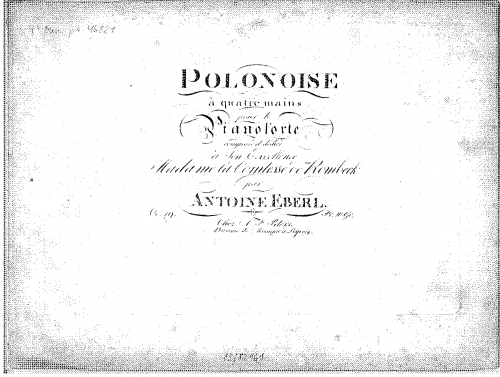 Eberl - Polonoise for Piano 4-Hands, Op. 19 - Score