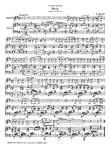 Bartel - Musik - Score