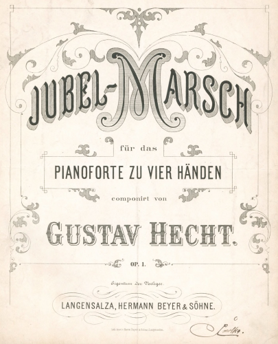 Hecht - Jubel-Marsch, Op. 1 - Score