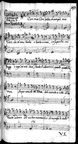 Scarlatti - Clori mia Clori bella, H.129 - Score