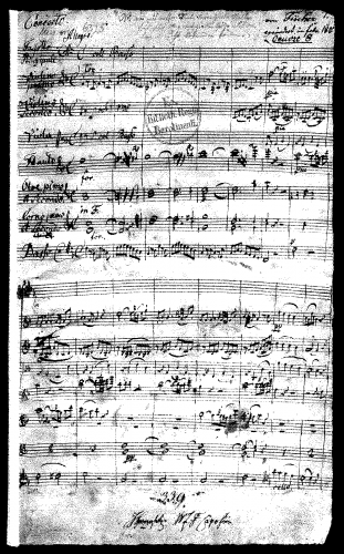 Fischer - Bassoon Concerto in B-flat major - Score