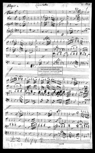 Wolf - Quartetto in G major - Score