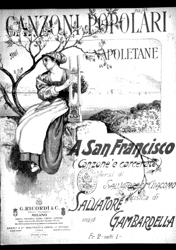 Gambardella - A San Francisco - Score