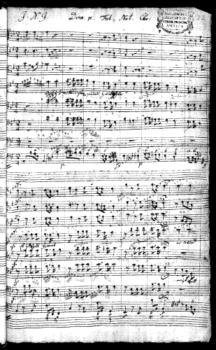 Stölzel - Gott ist wundersam in seinem Heiligtum - I. Chorus - Score