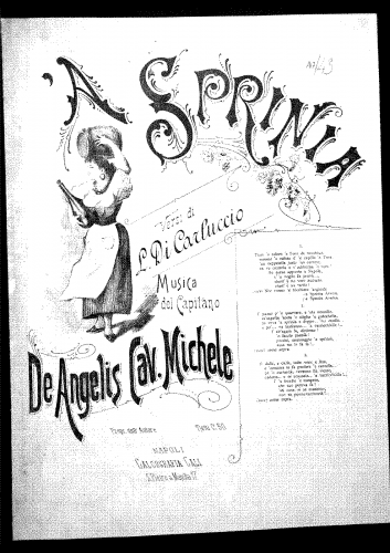 De Angelis - 'A sprinia - Score