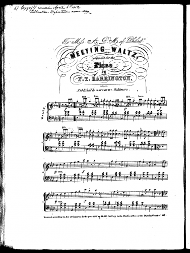 Barrington - Meeting Waltz - Score