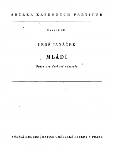 Janá?ek - Mládí - Scores and Parts - Score