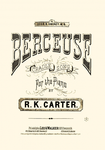 Carter - Berceuse - Score