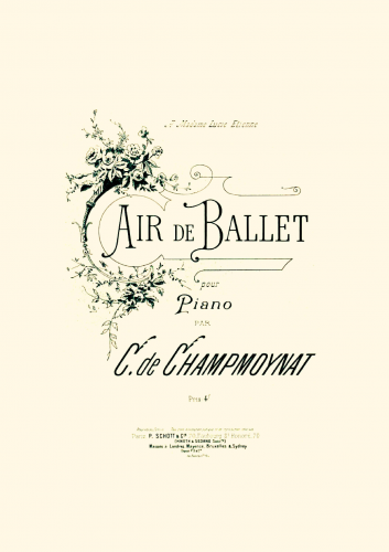 Champmoynat - Air de Ballet - Score