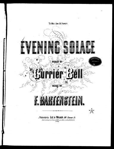 Bartenstein - Evening Solace - Score