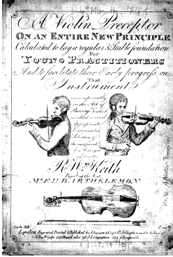 Keith - A Violin Preceptor - Score