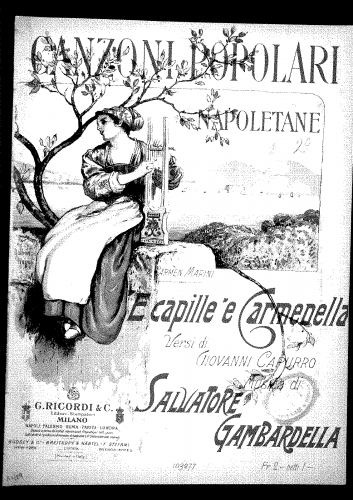 Gambardella - 'E capille 'e Carmenella - Score