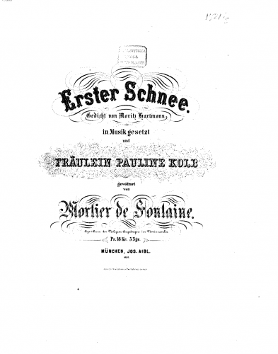 Mortier de Fontaine - Erster Schnee - Score