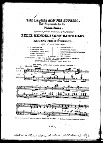 Heinrich - The Laurel and the Cypress - Score