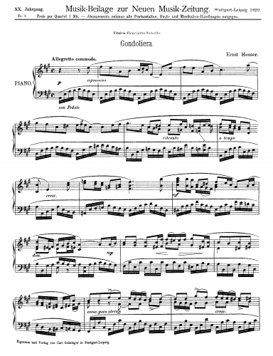 Heuser - Gondoliera - Score