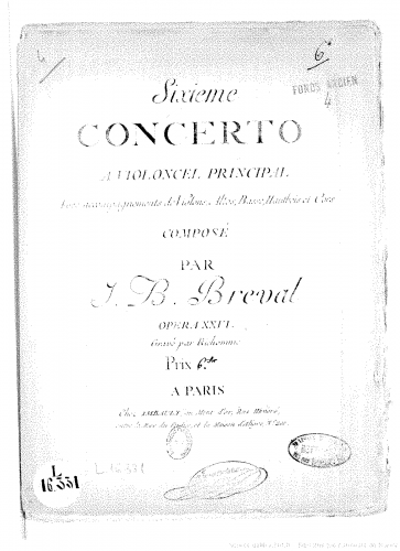 Bréval - Cello Concerto No. 6
