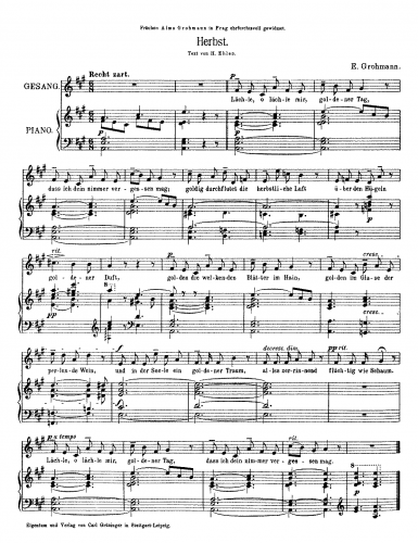 Grohmann - Herbst - Score