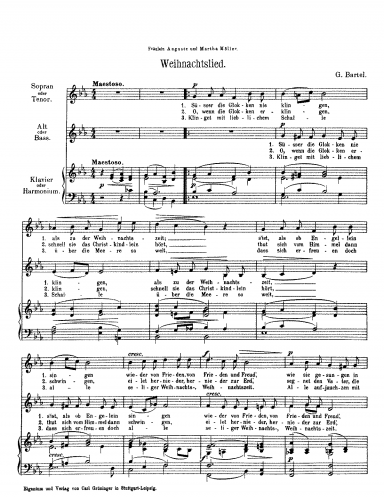 Bartel - Weihnachtslied - Score