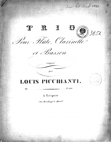 Picchianti - Trio for Flute, Clarinet and Bassoon