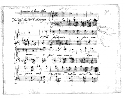 Astorga - T'ho perduto, e pur non moro - Score